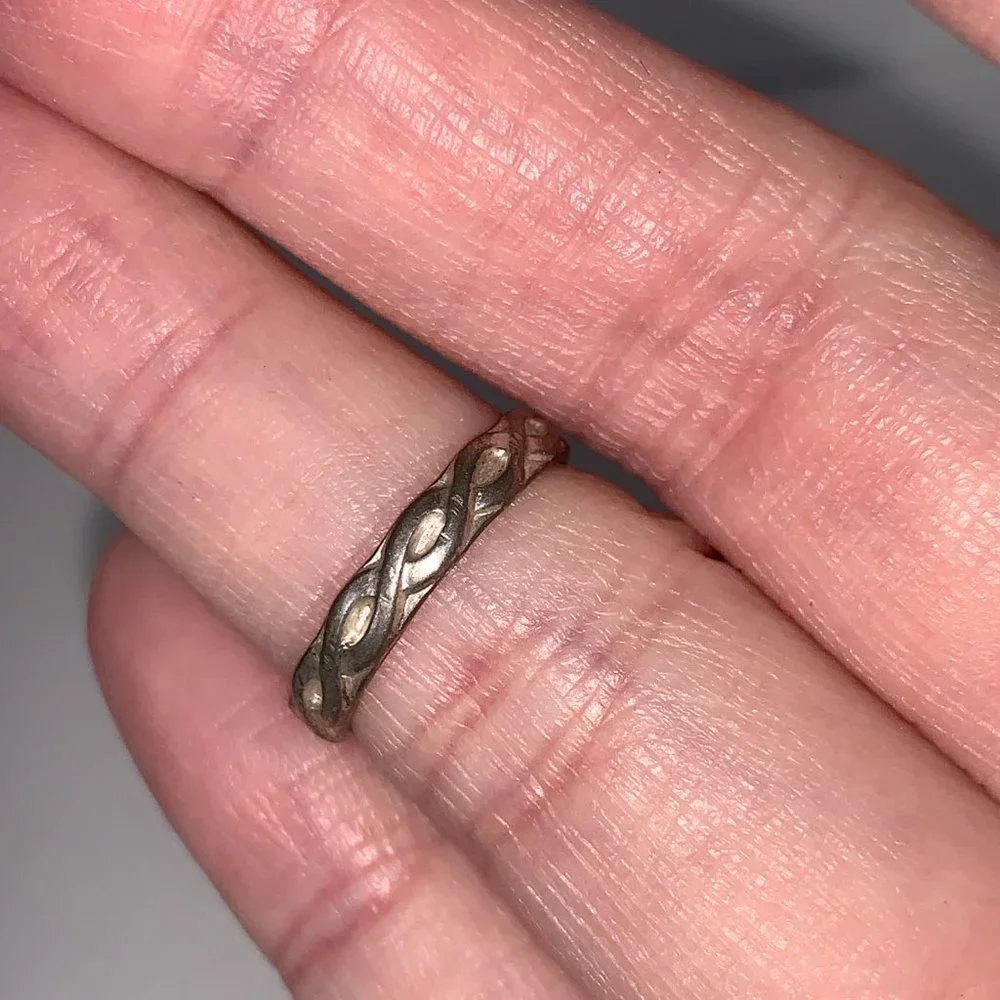3.1mm Sterling Silver Celtic Ring, Size 3 1/4
